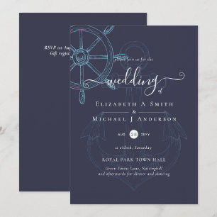 Nautical Ships Wheel Wedding