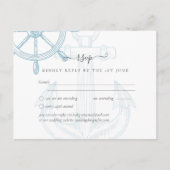 Nautical Ships Wheel Wedding Briefkaart (Voorkant)