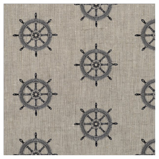 Nautical Ships Wheel |  weefsel Stof