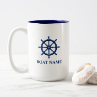 Nautical Ships Wiel Helm Boot toevoegen of Naam Gr