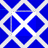 Nautical Sign Code Flags Letter M "Mike" Stof (Delen)