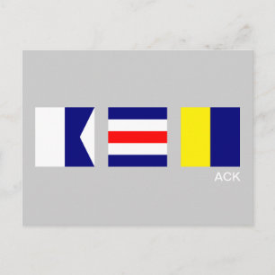 Nautical Signal Flag ACK Nantucket Briefkaart