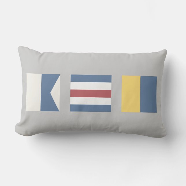  Nautical Signal Flag ACK Nantucket Pillow Kussen (Voorkant)