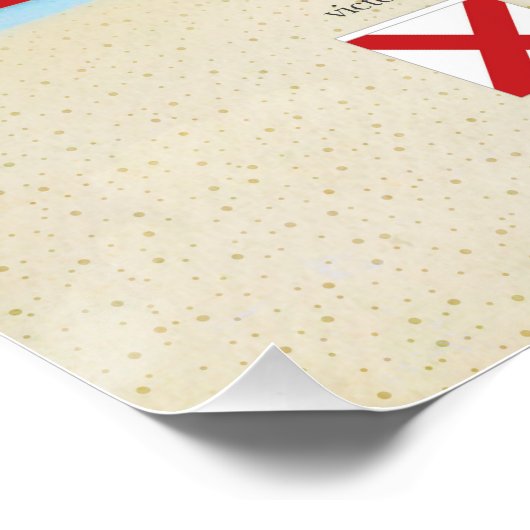 Nautical Signal Flag Alphabet and Beach Poster (Hoek)