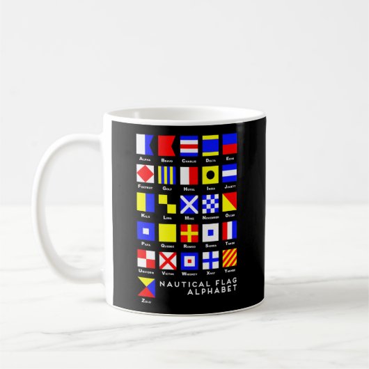 Nautical Signal Flag Alphabet Koffiemok (Links)