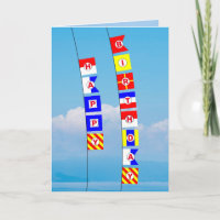 Nautical Signal Flag Happy Birthday Greeting