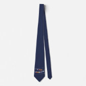 #Nautical Signal Flag Merry #Kerstmis | Navy Blue Stropdas (Voorkant)