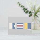 Nautical Signal Flag Nantucket Briefkaart (Staand voorkant)