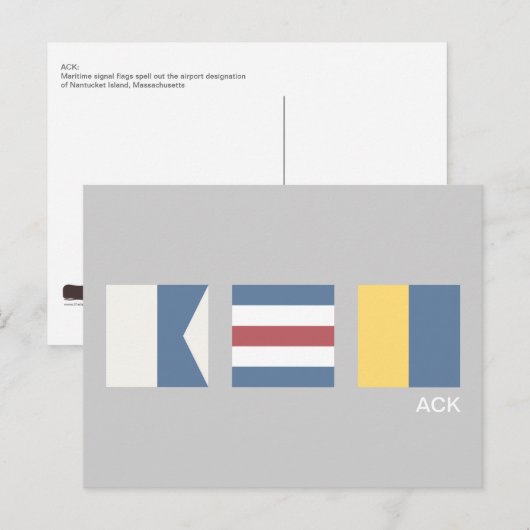  Nautical Signal Flag Nantucket Briefkaart (Voorkant / Achterkant)