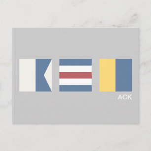 Nautical Signal Flag Nantucket Briefkaart