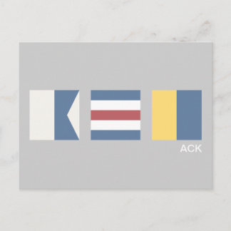  Nautical Signal Flag Nantucket Briefkaart