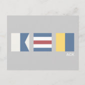  Nautical Signal Flag Nantucket Briefkaart (Voorkant)