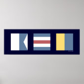 Nautical Signal Flags ACK Nantucket Poster (Voorkant)