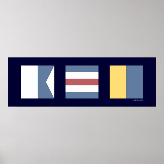 Nautical Signal Flags ACK Nantucket Poster (Voorkant)