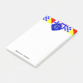 Nautical Signal Flags Royal Quatrefoil Monogram Post-it® Notes (Schuin)