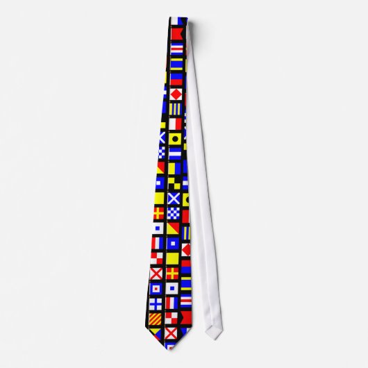 Nautical Signal Flags set Alpha to Zulu Stropdas (Voorkant)