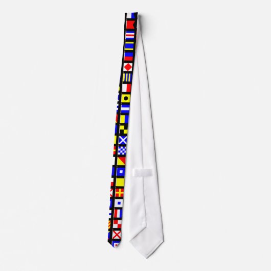 Nautical Signal Flags set Alpha to Zulu Stropdas (Achterkant)