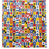 Nautical Signal Flagtern Douchegordijn (Voorkant)