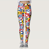 Nautical Signal Flagtern Leggings (Voorkant)