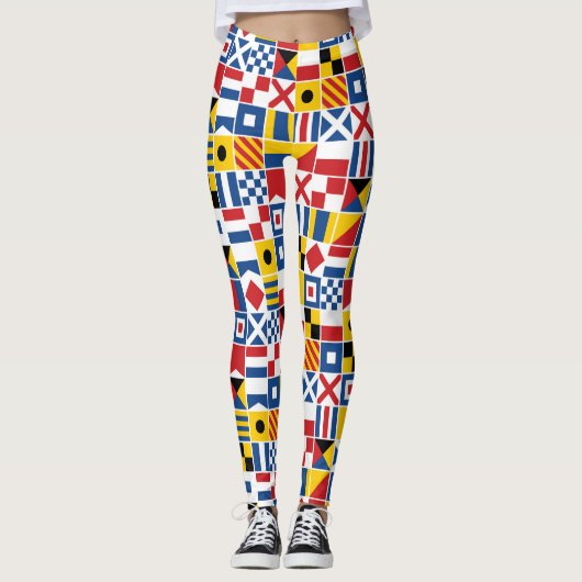 Nautical Signal Flagtern Leggings (Voorkant)
