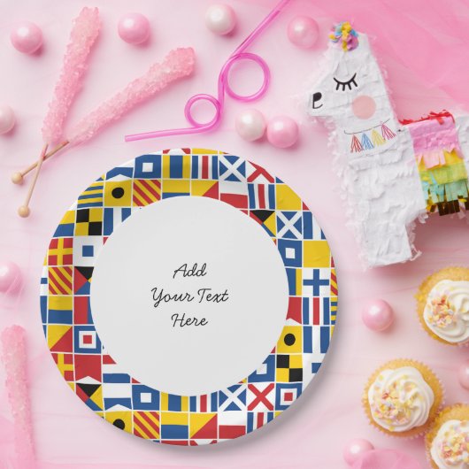 Nautical Signal Flagtern Papieren Bordje (Feest)