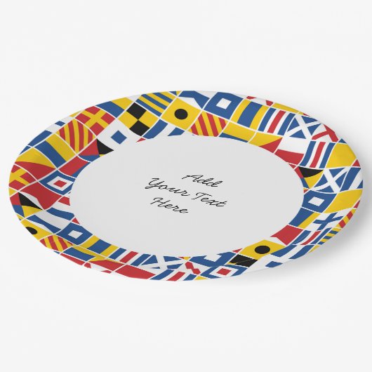 Nautical Signal Flagtern Papieren Bordje (Gekanteld)