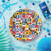 Nautical Signal Flagtern Papieren Bordje (Feest)