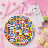 Nautical Signal Flagtern Papieren Bordje (Feest)