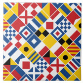 Nautical Signal Flagtern Tegeltje (Voorkant)