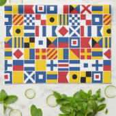 Nautical Signal Flagtern Theedoek (Gevouwen)