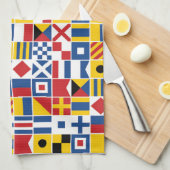 Nautical Signal Flagtern Theedoek (Quarter Fold)