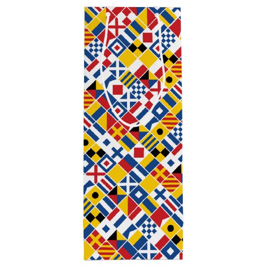 Nautical Signal Flagtern Wijn Cadeautas (Achterkant)