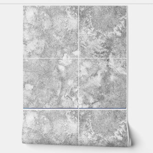 Nautical Silver Grey Waterverf Faux Tegels Behang