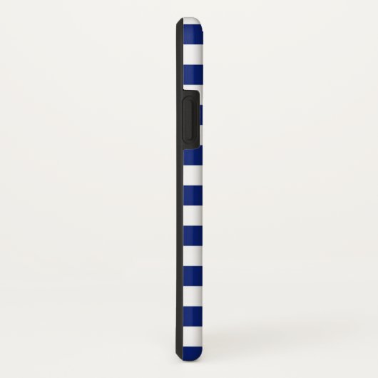 Nautical Silver Star op Navy Stripes Pattern Case-Mate iPhone Case (Achterkant/rechts)