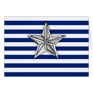 Nautical Silver Star op Stripes
