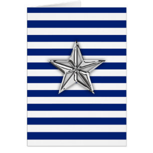 Nautical Silver Star op Stripes