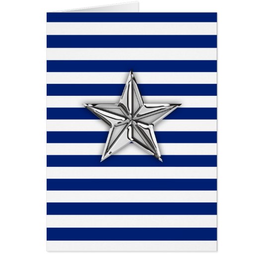 Nautical Silver Star op Stripes (Voorkant)