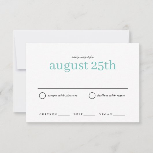 Nautical Simple Type Wedding RSVP Save the Date (Voorkant)