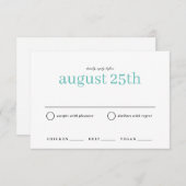 Nautical Simple Type Wedding RSVP Save the Date (Voorkant / Achterkant)