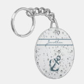 Nautical Sinking Anchor Personalized Sleutelhanger (Voorkant Links)