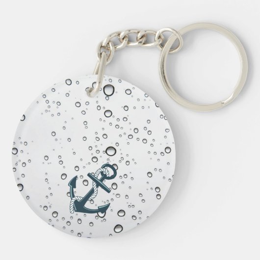 Nautical Sinking Anchor Personalized Sleutelhanger (Achterkant)