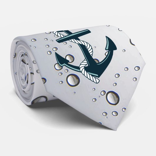 Nautical Sinking Anchor Stropdas (Opgerold)