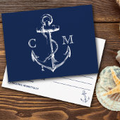 Nautical Sketch Anchor Meal Choice RSVP Uitnodiging Briefkaart