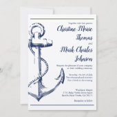 Nautical Sketch Anchor Script Font Weddenschap Kaart (Voorkant)