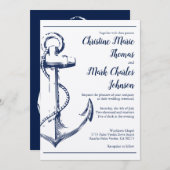 Nautical Sketch Anchor Script Font Weddenschap Kaart (Voorkant / Achterkant)