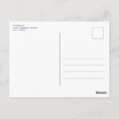 Nautical Sketch Anchor Wedding Navy Briefkaart (Achterkant)