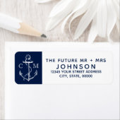 Nautical Sketch White Anchor Monogram | Etiket (Insitu)