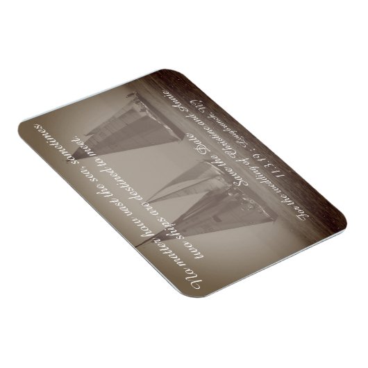 Nautical Sla de datum bruiloft magneet (Rechterzijde)