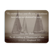 Nautical Sla de datum bruiloft magneet (Horizontaal)