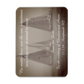 Nautical Sla de datum bruiloft magneet (Verticaal)